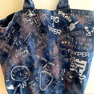 1/1 Fig & Viper x Up All Night x Dim Mak Jean Tote (+ signed Steve Aoki ticket)